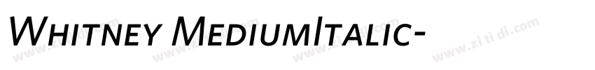 Whitney MediumItalic字体转换